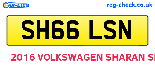 SH66LSN are the vehicle registration plates.