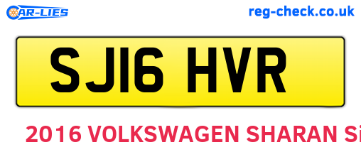 SJ16HVR are the vehicle registration plates.