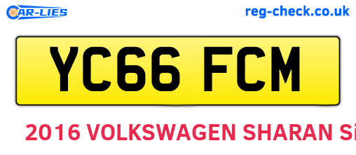 YC66FCM are the vehicle registration plates.