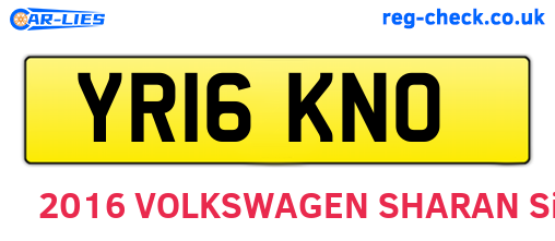 YR16KNO are the vehicle registration plates.