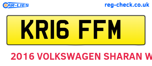 KR16FFM are the vehicle registration plates.