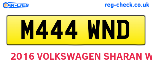 M444WND are the vehicle registration plates.