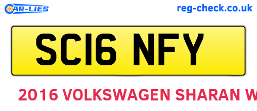 SC16NFY are the vehicle registration plates.