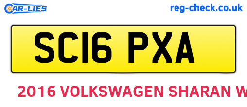SC16PXA are the vehicle registration plates.