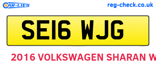 SE16WJG are the vehicle registration plates.