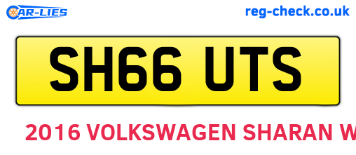 SH66UTS are the vehicle registration plates.
