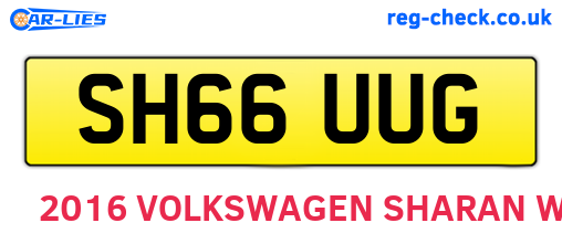 SH66UUG are the vehicle registration plates.