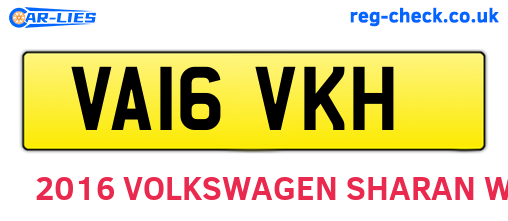 VA16VKH are the vehicle registration plates.