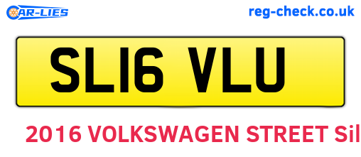 SL16VLU are the vehicle registration plates.