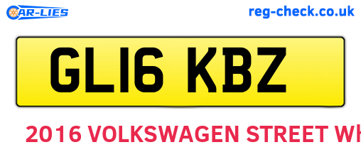 GL16KBZ are the vehicle registration plates.