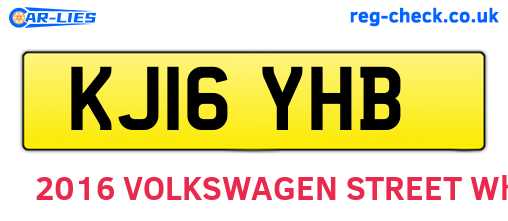KJ16YHB are the vehicle registration plates.