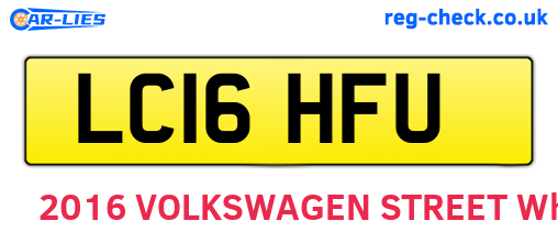 LC16HFU are the vehicle registration plates.