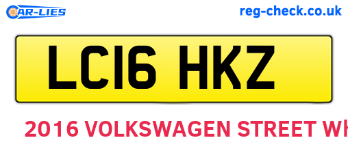 LC16HKZ are the vehicle registration plates.