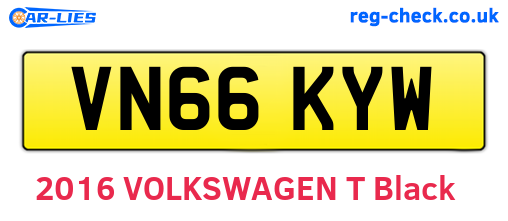 VN66KYW are the vehicle registration plates.