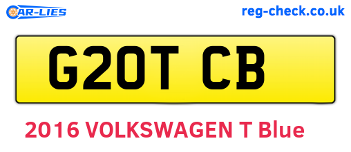 G20TCB are the vehicle registration plates.