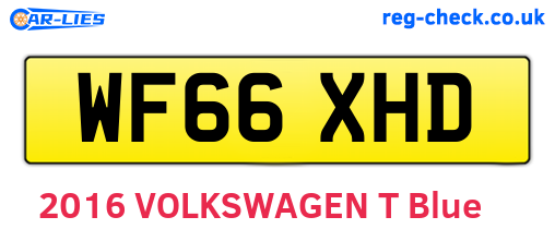 WF66XHD are the vehicle registration plates.