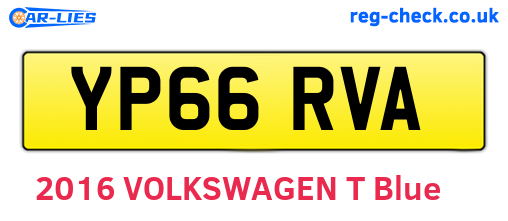 YP66RVA are the vehicle registration plates.