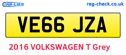 VE66JZA are the vehicle registration plates.