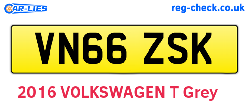 VN66ZSK are the vehicle registration plates.