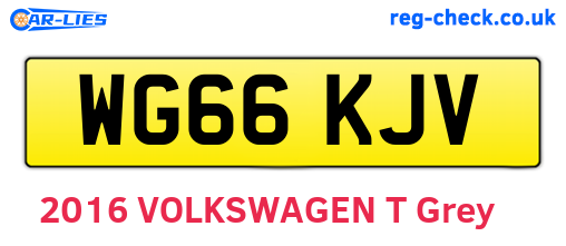 WG66KJV are the vehicle registration plates.