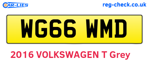 WG66WMD are the vehicle registration plates.