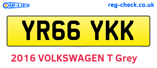 YR66YKK are the vehicle registration plates.