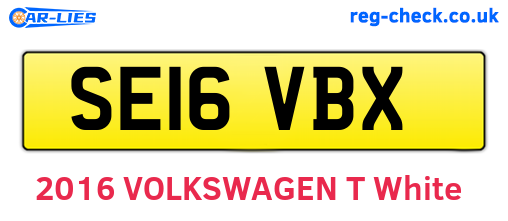SE16VBX are the vehicle registration plates.