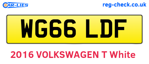 WG66LDF are the vehicle registration plates.