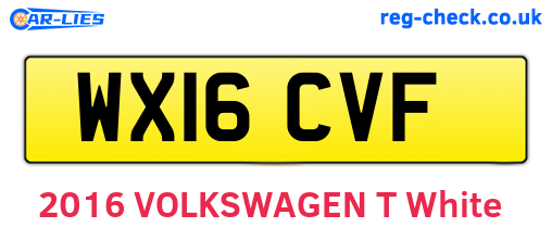 WX16CVF are the vehicle registration plates.