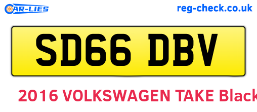 SD66DBV are the vehicle registration plates.