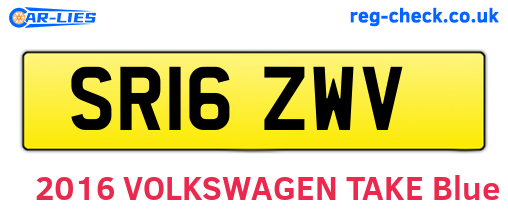 SR16ZWV are the vehicle registration plates.