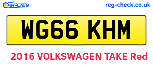 WG66KHM are the vehicle registration plates.