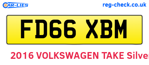 FD66XBM are the vehicle registration plates.
