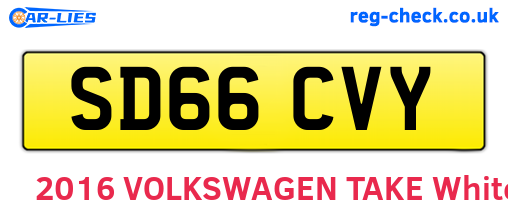 SD66CVY are the vehicle registration plates.