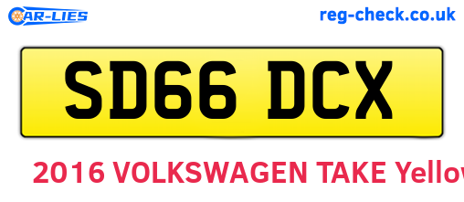 SD66DCX are the vehicle registration plates.
