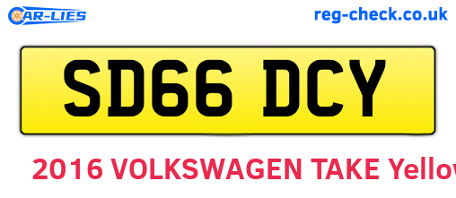 SD66DCY are the vehicle registration plates.