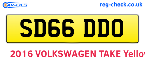 SD66DDO are the vehicle registration plates.