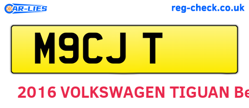 M9CJT are the vehicle registration plates.