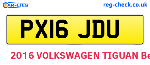 PX16JDU are the vehicle registration plates.