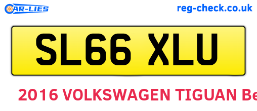 SL66XLU are the vehicle registration plates.