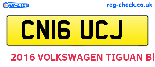 CN16UCJ are the vehicle registration plates.