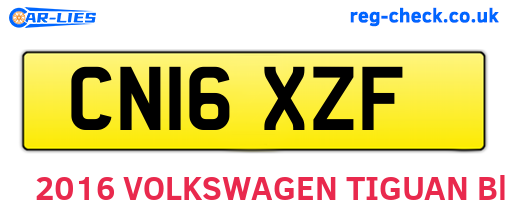 CN16XZF are the vehicle registration plates.