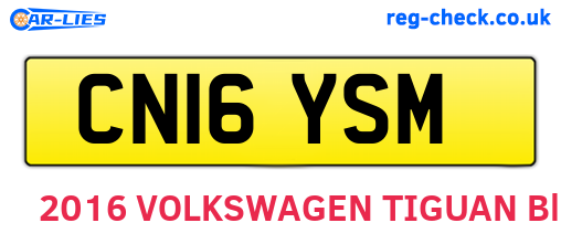 CN16YSM are the vehicle registration plates.