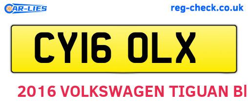 CY16OLX are the vehicle registration plates.