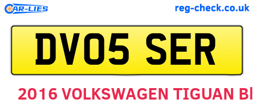 DV05SER are the vehicle registration plates.