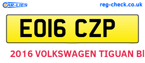 EO16CZP are the vehicle registration plates.