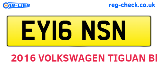 EY16NSN are the vehicle registration plates.