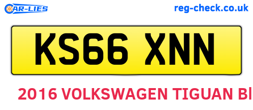 KS66XNN are the vehicle registration plates.