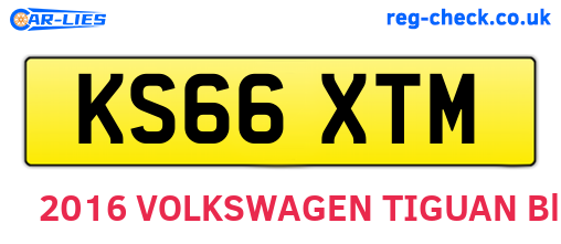 KS66XTM are the vehicle registration plates.