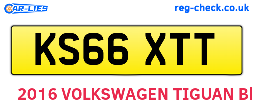 KS66XTT are the vehicle registration plates.